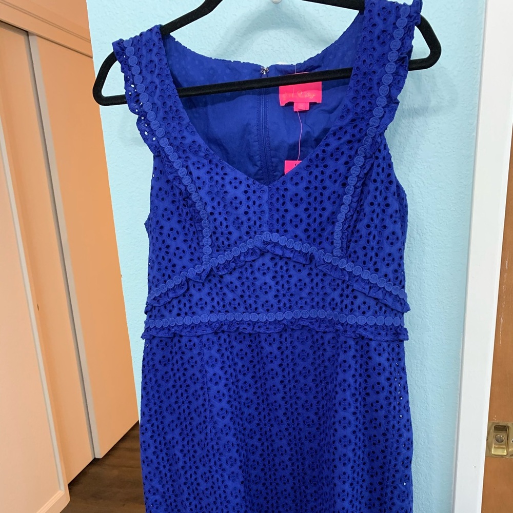Lilly Pulitzer Beautiful Eyelet Blue Dress